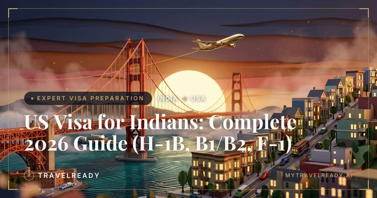 US Visa for Indians: Complete 2026 Guide (H-1B, B1/B2, F-1)
